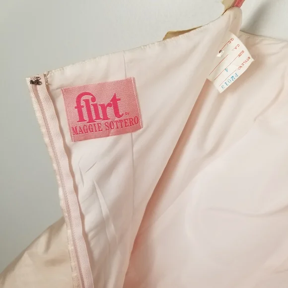 NWT Flirt by Maggie Sottero Pink Prom Dress Sz 4 - Picture 5 of 8
